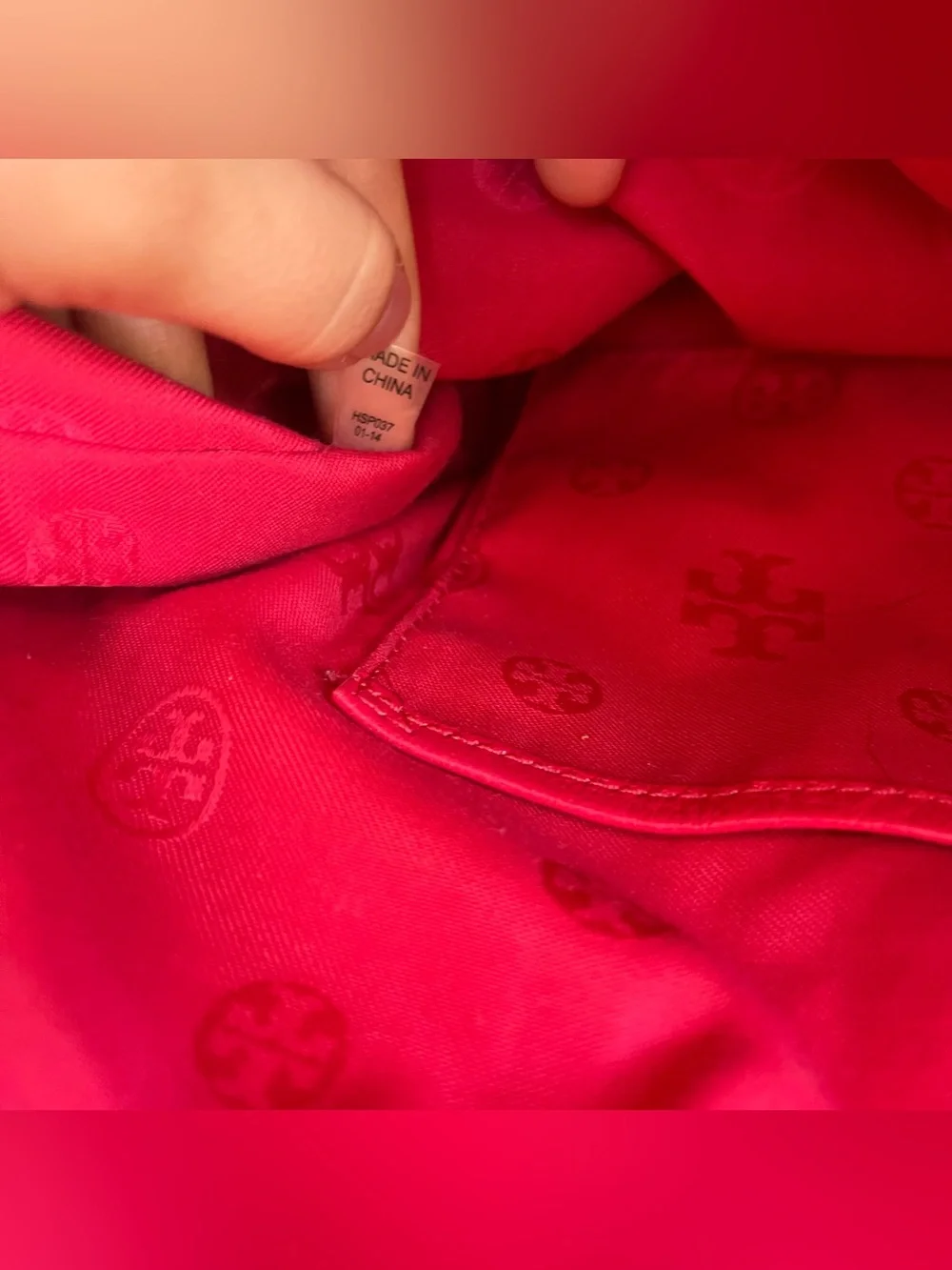 TORY BURCH Hot Pink Amanda Marion Drawstring Large Backpack Shoulder Bag